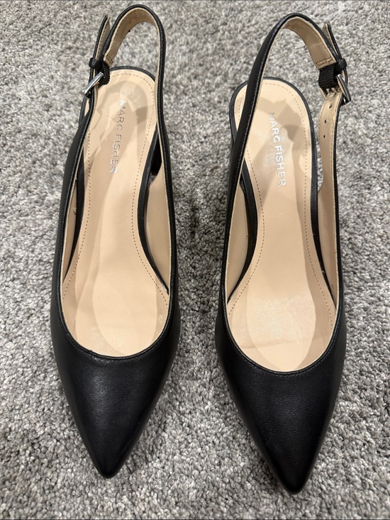 Marc Fisher Shoes - Marc Fisher Black Pointed Slingback pumps - block heel - Women’s Size 7